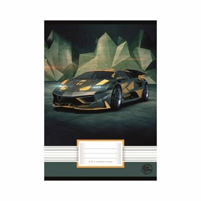 Füzet, tűzött, A5, vonalas, 32 lap, 2. osztály, OPTISCHOOL, "16-32", "Car"