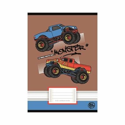 Füzet, tűzött, A5, vonalas, 32 lap, 1. osztály, OPTISCHOOL, "14-32", "Truck"