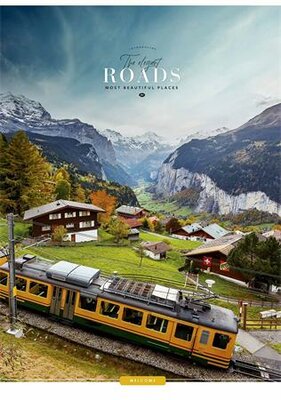 Füzet, tűzött, A4, kockás, 40 lap, SHKOLYARYK "The Elegant Roads", vegyes