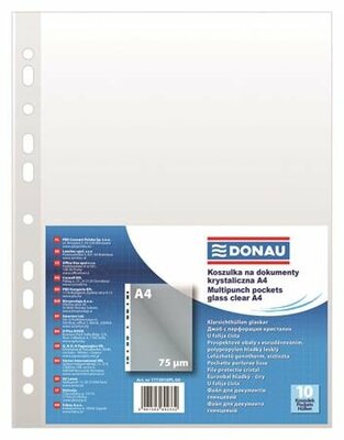 Genotherm, lefűzhető, A4, 75 mikron, víztiszta, DONAU, (10 db)