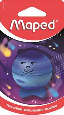 Hegyező, egylyukú, tartályos, MAPED „Planet", bolygók, vegyes minták