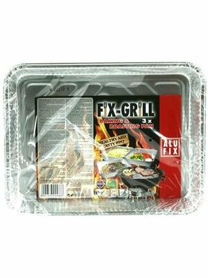 Alumínium grilltálca, 22,5x17 cm, 3 db, ALUFIX, (3 db)