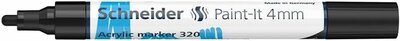 Dekormarker, akril, 4 mm, SCHNEIDER "Paint-It 320", fekete