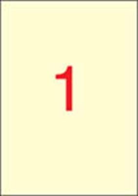 Etikett, 210x297 mm, színes, APLI, krémszínű, 20 etikett/csomag, (20 lap)