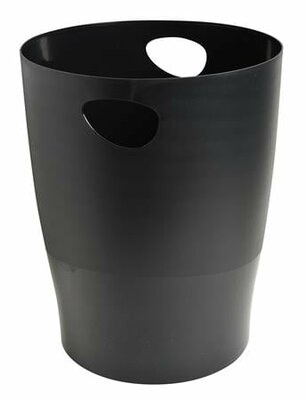 Papírkosár, 15 liter, PP, EXACOMPTA "Ecobin Economy", fekete