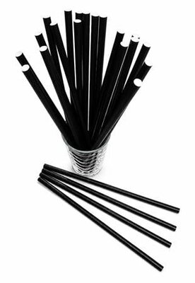 Szívószál, papír, 8x230mm, 250 db, fekete, (250 db)