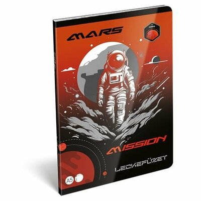 Füzet, tűzött, A5, lecke, 40 lap, LIZZYSULI, "Mars Mission"