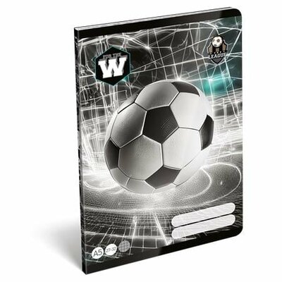 Füzet, tűzött, A5, kockás, 32 lap, LIZZYSULI, "Top League","27-32"