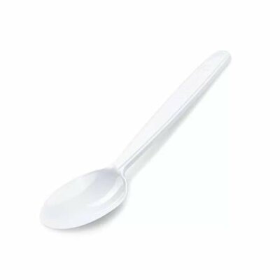 Evőkanál, műanyag, többször használatos, 18 cm, 50 db, fehér, (50 db)