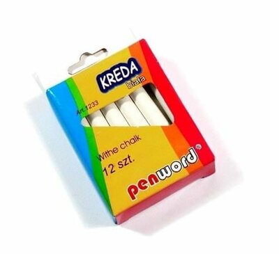 Táblakréta, kerek, SAKOTA, fehér, (12 db)