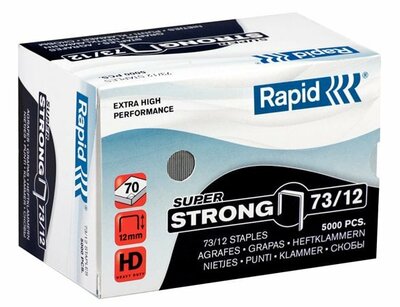 Tűzőkapocs, 73/12, horganyzott, RAPID "Superstrong", (5000 db)