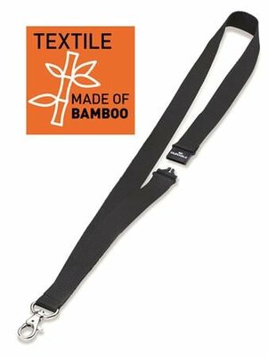 Nyakbaakasztó, karabinerrel, DURABLE "ECO", fekete, (10 db)