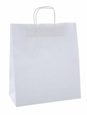 Ajándéktasak, 25x11x31 cm, APLI, fehér, (50 db)