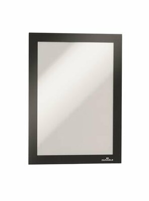 Infokeret, A5, öntapadó háttal, mágneses előlappal, DURABLE "DURAFRAME", ezüst-fekete, (2 db)