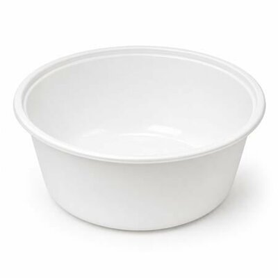 Műanyag leveses tányér, tetőzhető, 750 ml, 50 db, fehér, (50 db)