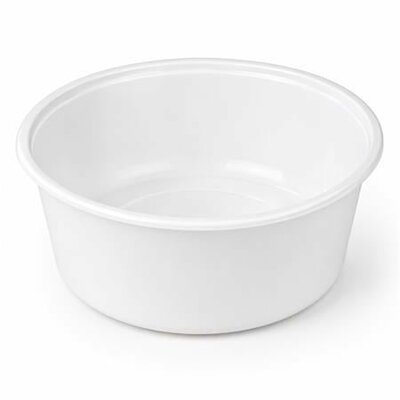 Műanyag leveses tányér, tetőzhető, 500 ml, 50 db, fehér, (50 db)