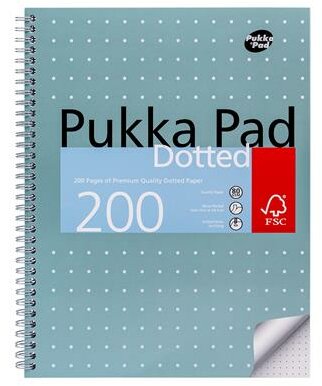 Spirálfüzet, A4+, pontrácsos, 100 lap, PUKKA PAD "Metallic Jotta"