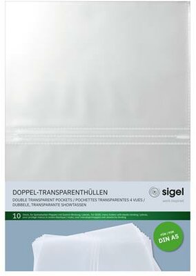 Étlaptartó betét, A5, SIGEL, áttetsző, (10 db)