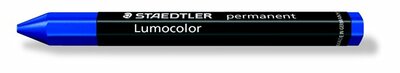 Jelölőkréta, mindenre író, vízálló (omnigraph), STAEDTLER "Lumocolor 236", kék, (12 db)