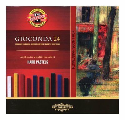 Pasztellkréta, kemény, KOH-I-NOOR "Gioconda 8114/24", 24 különböző szín, (24 db)