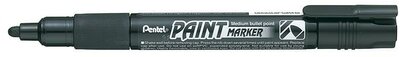 Lakkmarker, 2 mm, kúpos, PENTEL "MMP20", fekete