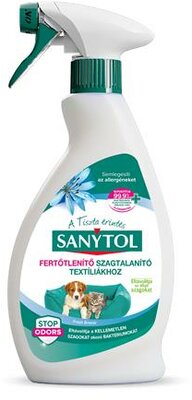Kisállat szagsemlegesítő és fertőtlenítő spray, textíliákhoz, 500 ml, SANYTOL