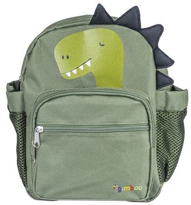 Hátizsák, ovis, 3 rekeszes, "Gimboo", dinoszaurusz, zöld