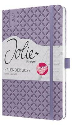 Naptár, A5, heti, 2027, kemény borító, SIGEL "Jolie", Lavender Purple