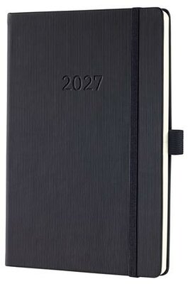 Naptár, A5, heti, 2027, kemény borító, SIGEL "Conceptum", fekete