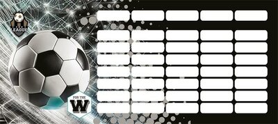Órarend, tolltartóhoz, kétoldalas, LIZZYSULI, "Top League", (25 db)