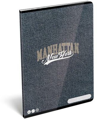 Füzet, tűzött, A4, kockás, 32 lap LIZZYSULI, "Manhattan, New York"