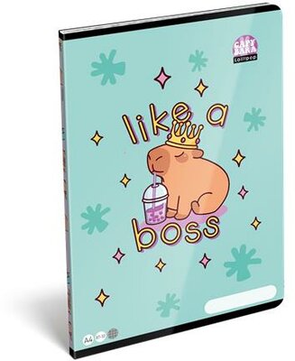 Füzet, tűzött, A4, kockás, 32 lap LIZZYSULI, "Lollipop Capybara"