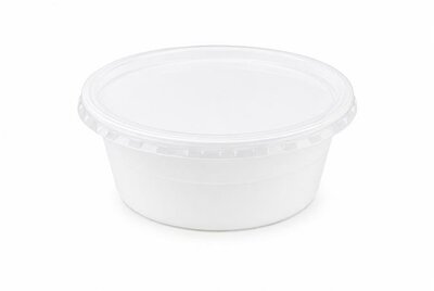 Műanyag gulyás tányér, tetőzhető, 500 ml, 50 db, fehér, (50 db)