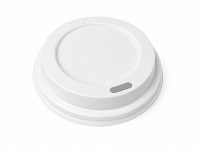 Tető, ivólyukkal, 2 dl-es papírpohárhoz, 75 mm átmérő, 50 db, fehér, (50 db)