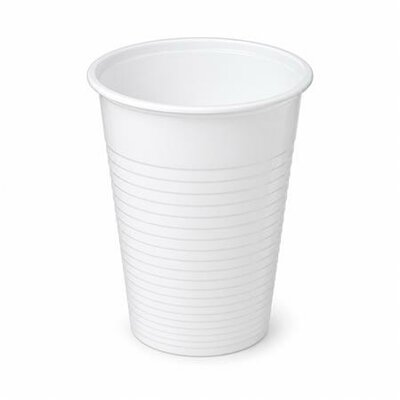 Műanyag pohár, 3 dl, 50 db, fehér, (50 db)