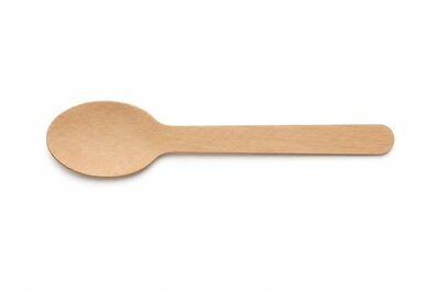 Evőkanál, fa, egyszer használatos, 16 cm, 100 db, (100 db)