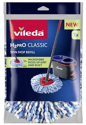 Forgó felmosó utántöltő, pedálos, VILEDA "H2PrO", kék-fehér