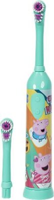 Fogkefe, elektromos, 2 pótfejjel, 3+, "Peppa Pig", zöld, (3 db)