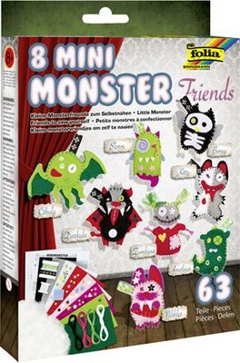 Kreatív filc varrókészlet, FOLIA "Mini Monster Friends", (68 db)