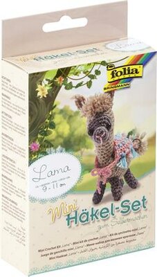 Mini horgolókészlet, FOLIA, láma