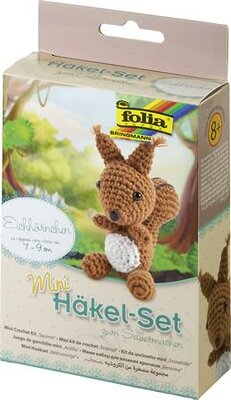 Mini horgolókészlet, FOLIA, mókus