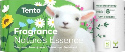 Toalettpapír, 3 rétegű, kistekercses, 8 tekercs, TENTO "Nature's Essence", fehér, (8 tek)