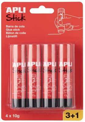 Ragasztóstift, 10 g, 3+1 kiszerelés, APLI, (4 db)