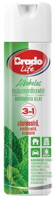 Felületfertőtlenítő és légfrissítő spray, 300 ml, BRADOLIFE, borsmenta