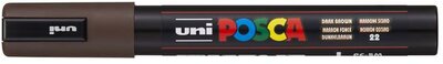 Dekormarker, 1,8-2,5 mm, UNI "Posca PC-5M", sötétbarna