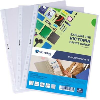 Genotherm, lefűzhető, A4, 40 mikron, narancsos felület, VICTORIA OFFICE, (100 db)