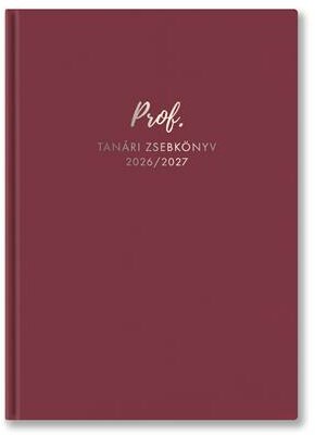 Tanári zsebkönyv, 2026/2027 tanév, A5, heti, TOPTIMER, málna