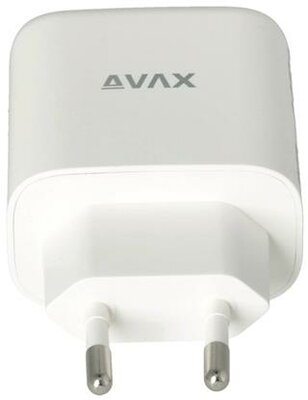 AVAX CH360 SPEEDY 65W GaN hálózati töltő USB A (QC)+Type C (PD3.0), fehér
