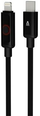 AVAX CB651 PULSEY 27W USB-C - Lightning gyorstöltő kábel, fonott 1m, szürke