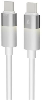 AVAX CB316 GLOWY 60W USB-C gyorstöltő kábel 1m, fehér